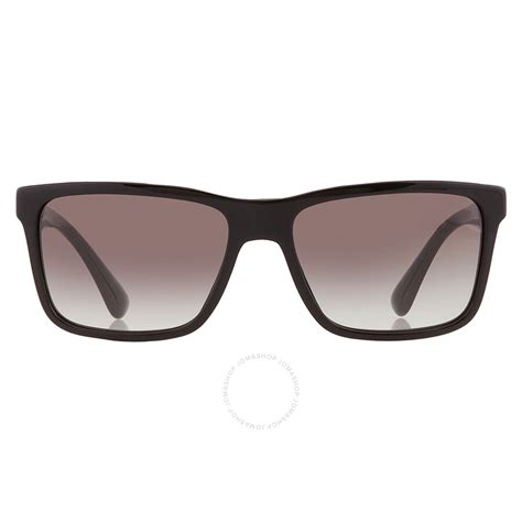 Prada Grey Rectangular Men's Sunglasses PR 19SS 